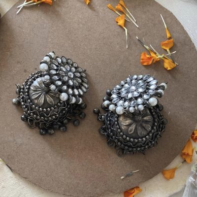 oxidised jhumki
