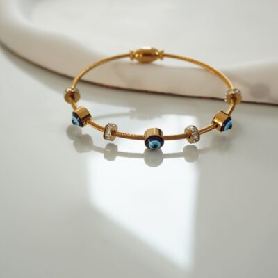 Anti -Tarnish Evil Eye Bracelet
